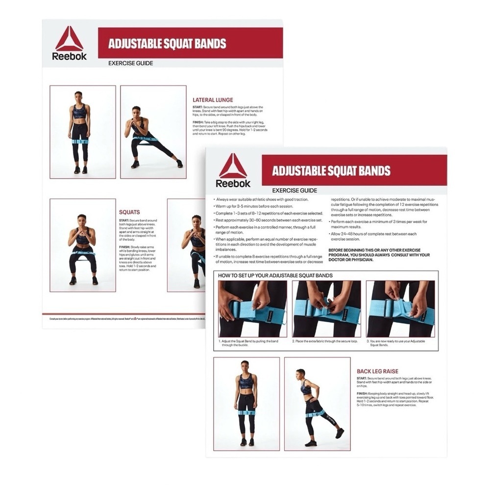 Reebok Delta Adjustable Squat Bands - Picture 5 of 6